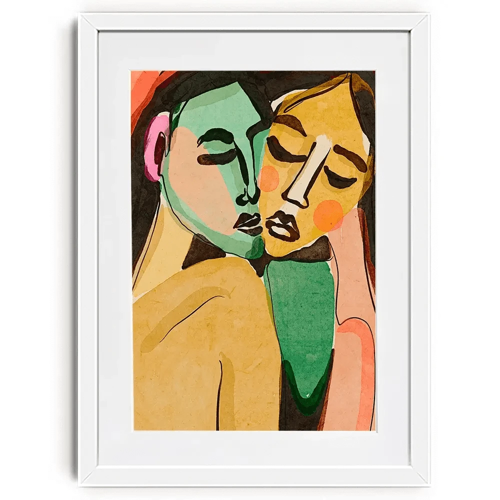 Lovers Framed Art Print Lovers Framed Art Print wall art product Treechild