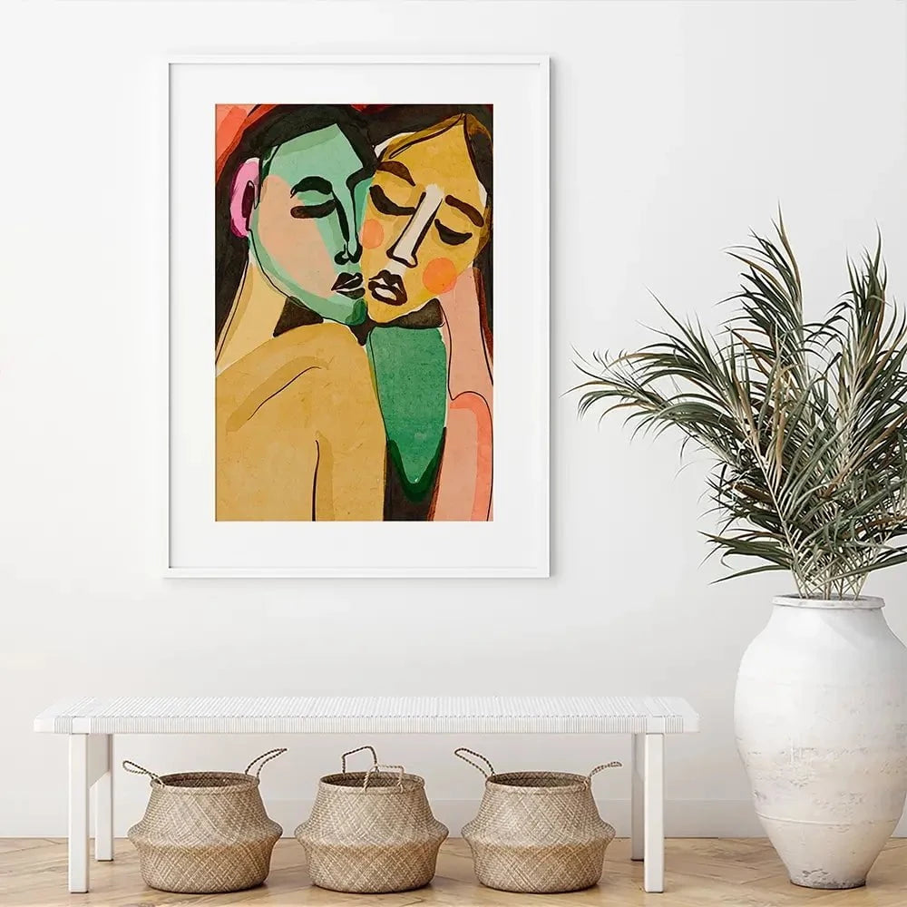 Lovers Framed Art Print Lovers Framed Art Print wall art product Treechild