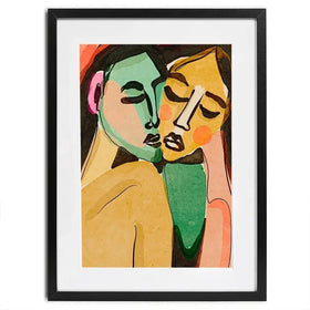 Lovers Framed Art Print Lovers Framed Art Print wall art product Treechild