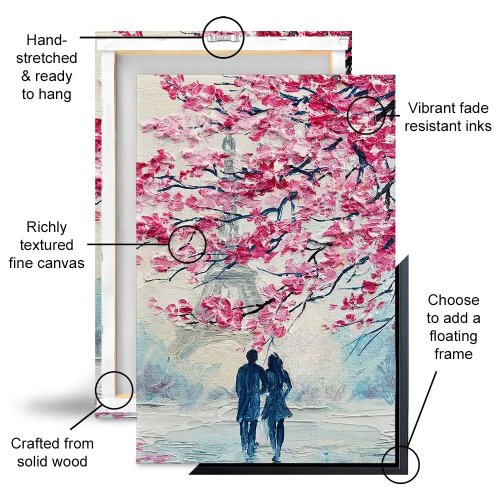 Lovers In Paris Canvas Print Lovers In Paris Canvas Print wall art product Fresh Stock / Shutterstock