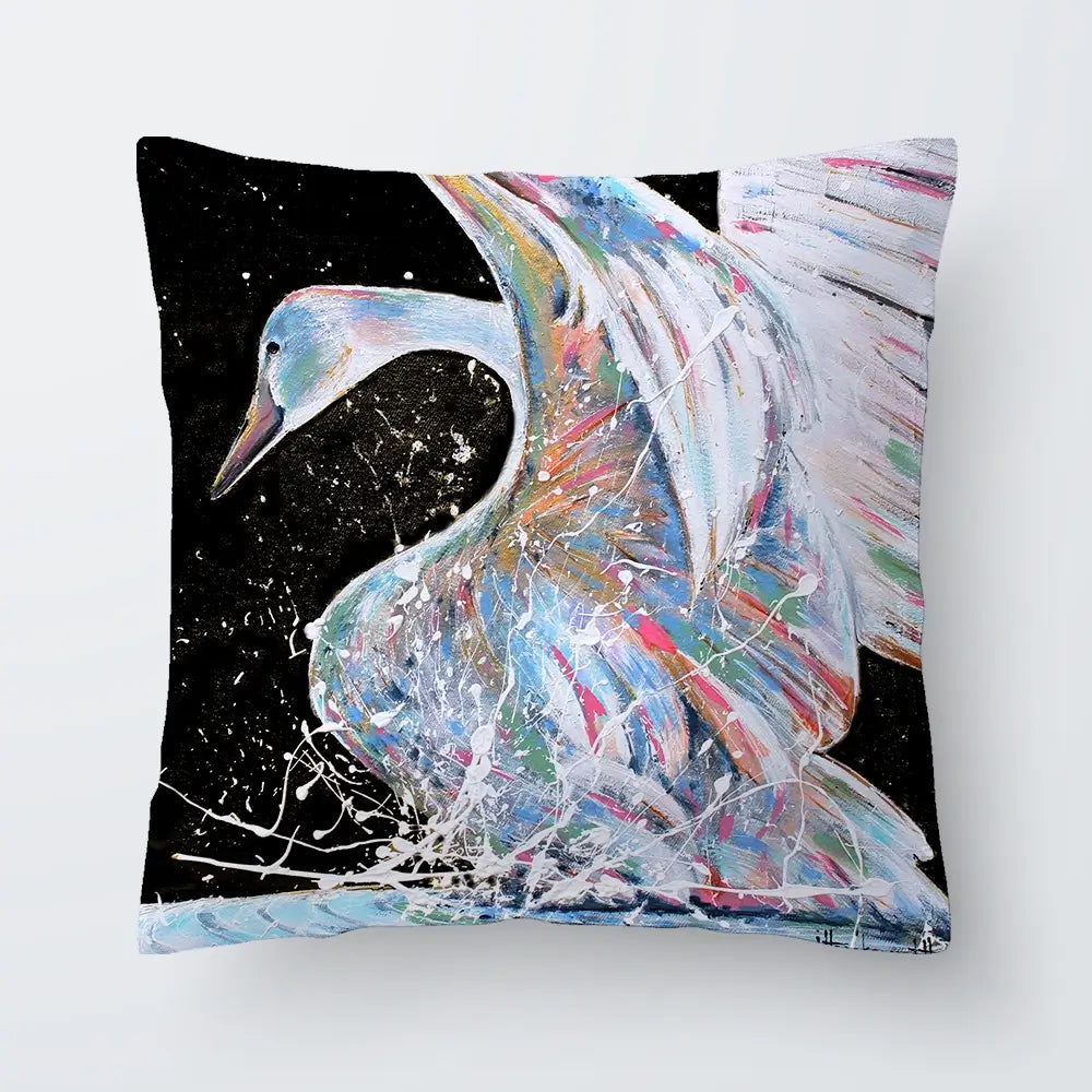 Loyal Swan Cushion Loyal Swan Cushion wall art product Studio Paint-Ing
