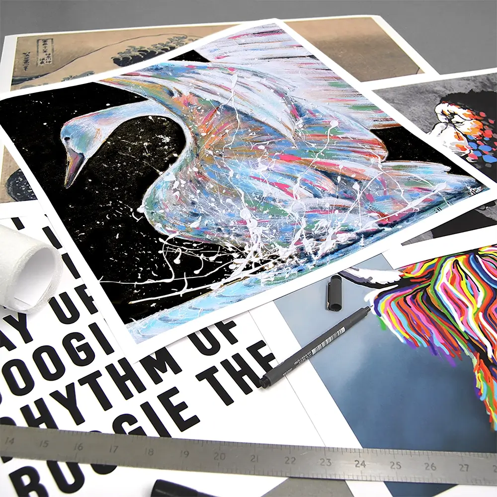 Loyal Swan Square Art Print Loyal Swan Square Art Print wall art product Studio Paint-Ing