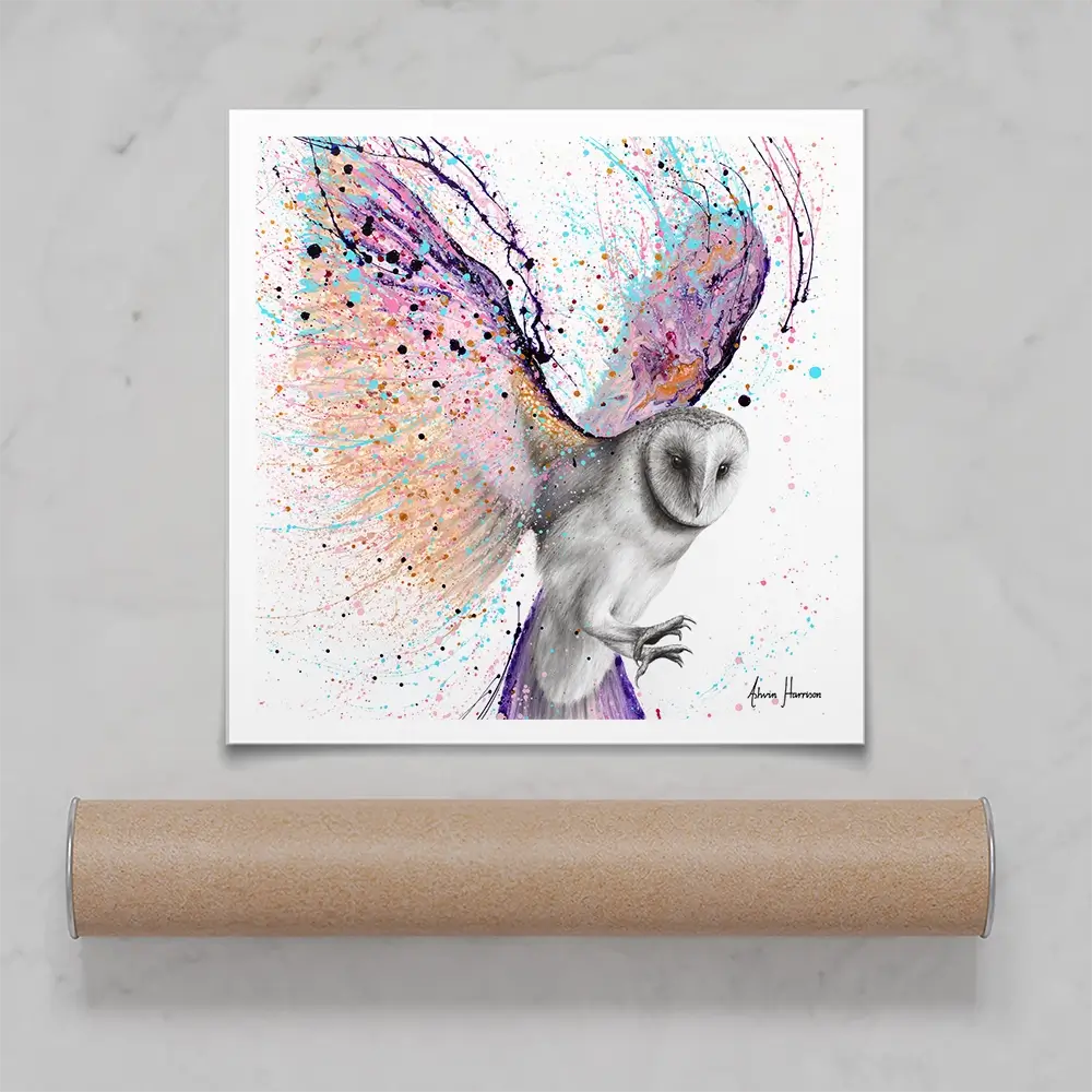 Luminous Luna Owl Square Art Print Luminous Luna Owl Square Art Print wall art product Ashvin Harrison