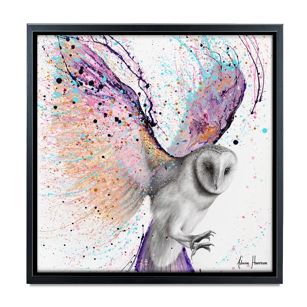 Luminous Luna Owl Square Canvas Print Luminous Luna Owl Square Canvas Print wall art product / Shutterstock