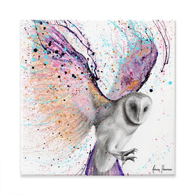 Luminous Luna Owl Square Canvas Print Luminous Luna Owl Square Canvas Print wall art product / Shutterstock