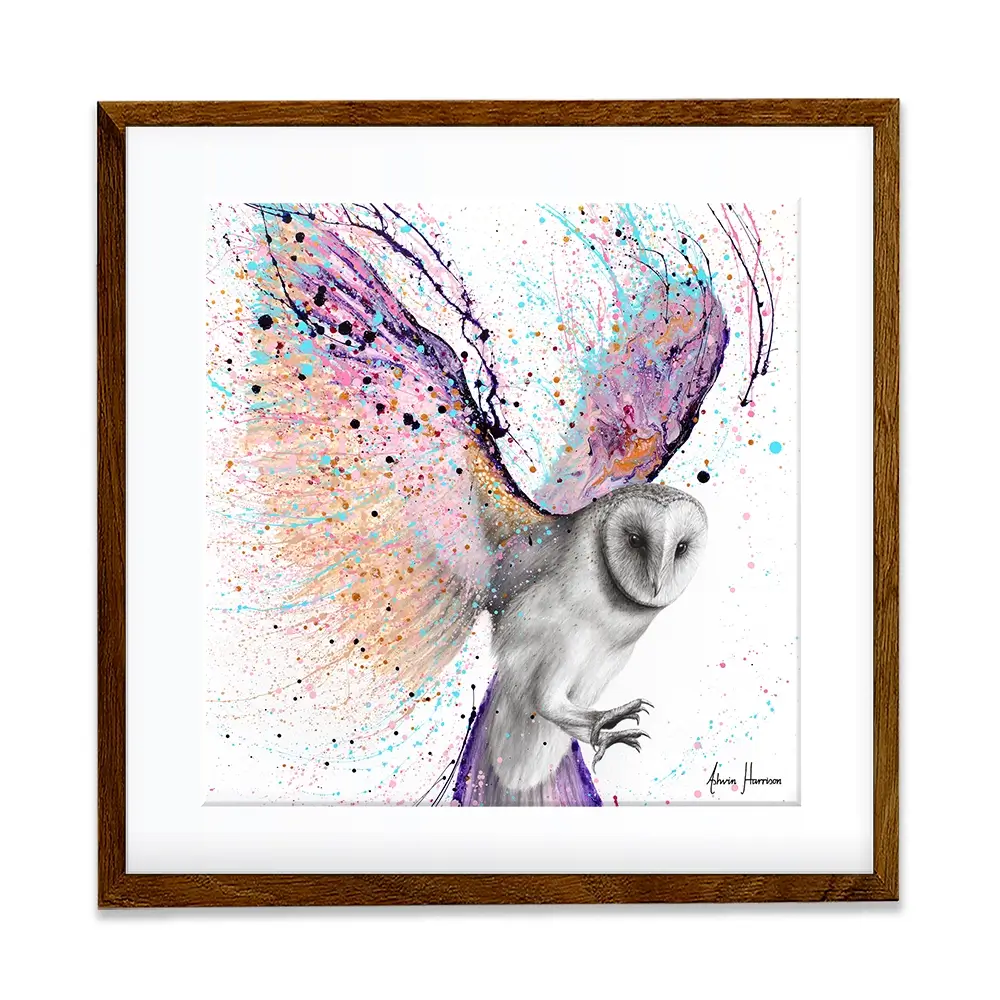 Luminous Luna Owl Square Framed Art Print Luminous Luna Owl Square Framed Art Print wall art product Ashvin Harrison