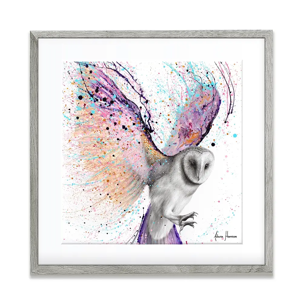Luminous Luna Owl Square Framed Art Print Luminous Luna Owl Square Framed Art Print wall art product Ashvin Harrison