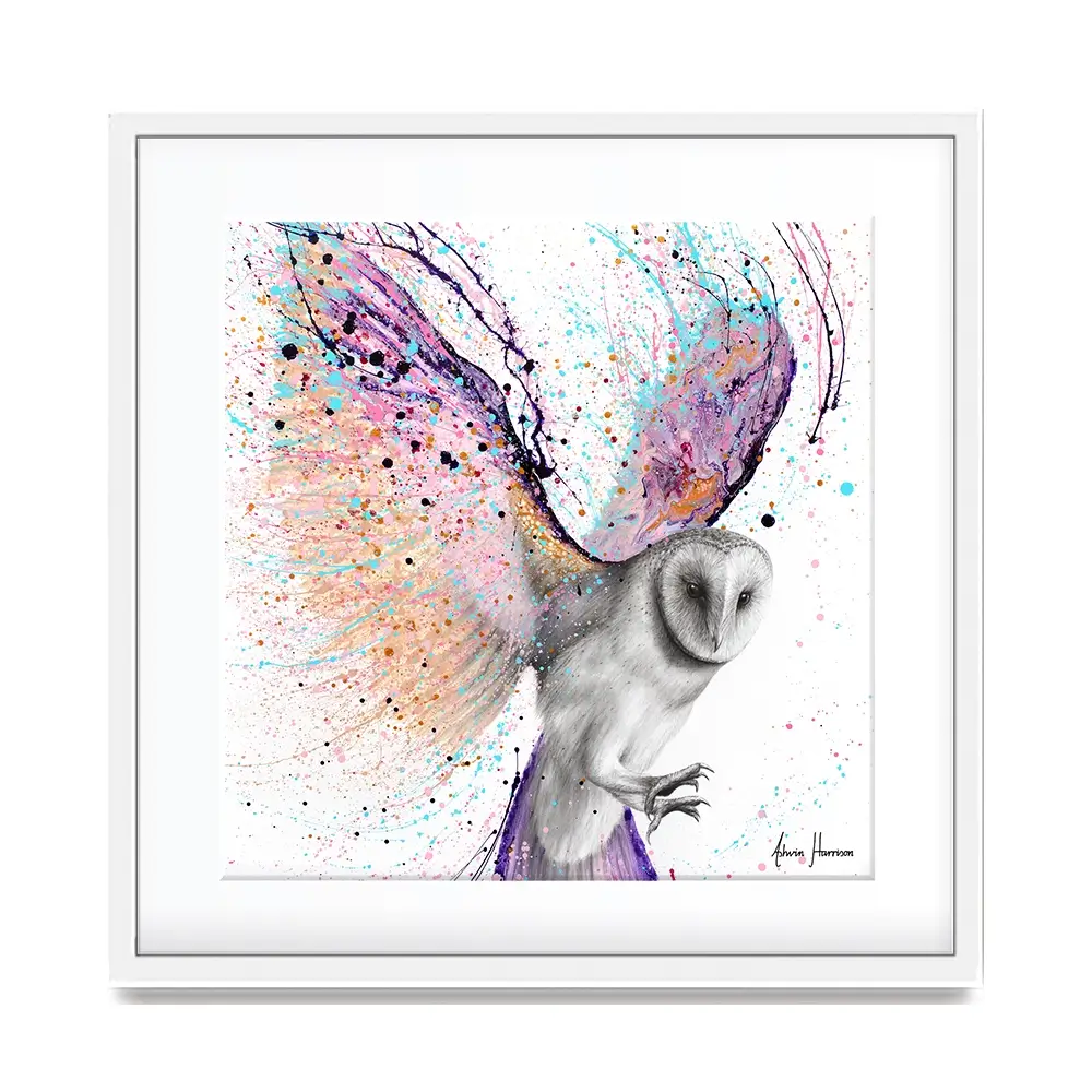 Luminous Luna Owl Square Framed Art Print Luminous Luna Owl Square Framed Art Print wall art product Ashvin Harrison