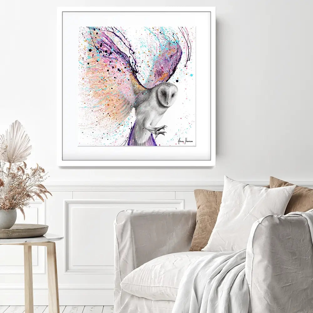 Luminous Luna Owl Square Framed Art Print Luminous Luna Owl Square Framed Art Print wall art product Ashvin Harrison
