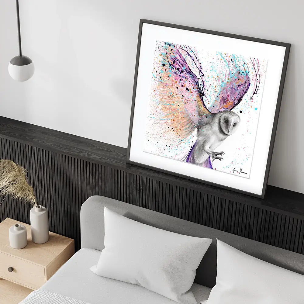 Luminous Luna Owl Square Framed Art Print Luminous Luna Owl Square Framed Art Print wall art product Ashvin Harrison