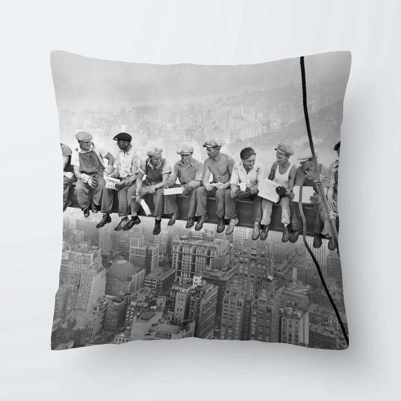 Lunch Atop A Skyscraper Cushion Lunch Atop A Skyscraper Cushion wall art product Independent