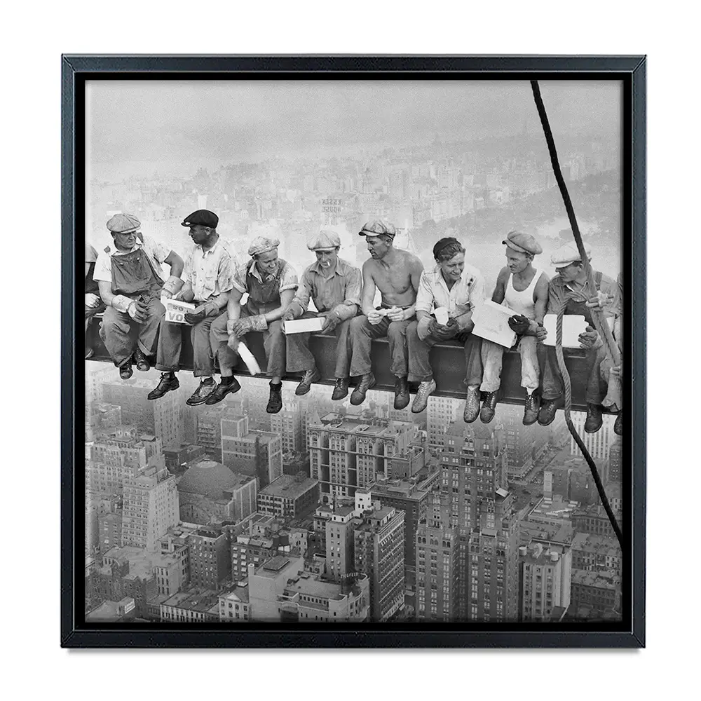 Lunch Atop A Skyscraper Square Canvas Print Lunch Atop A Skyscraper Square Canvas Print wall art product Independent