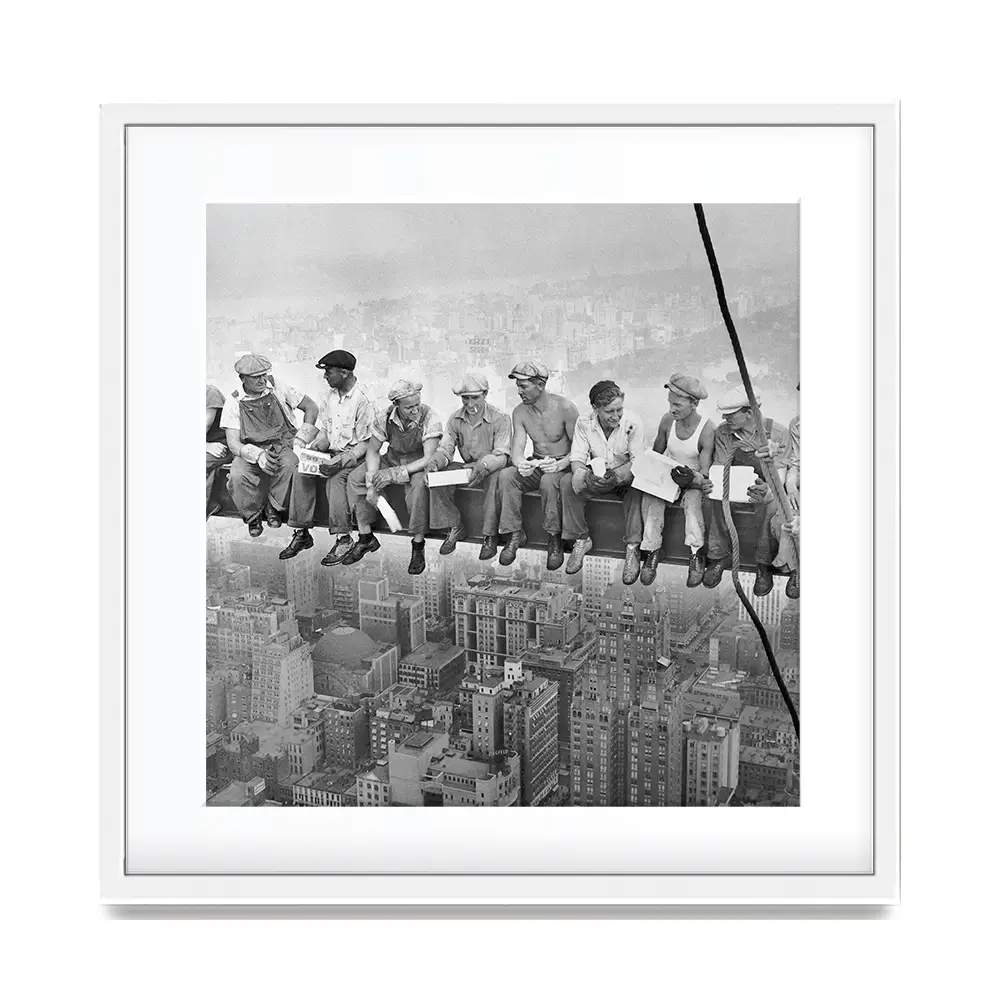 Lunch Atop A Skyscraper Square Framed Art Print Lunch Atop A Skyscraper Square Framed Art Print wall art product S Megalos