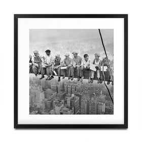 Lunch Atop A Skyscraper Square Framed Art Print Lunch Atop A Skyscraper Square Framed Art Print wall art product S Megalos