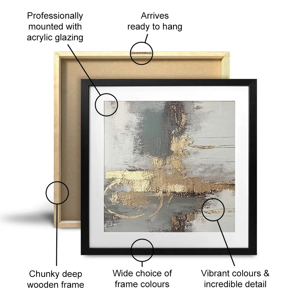 Luxurious Square Framed Art Print Luxurious Square Framed Art Print wall art product Muzi pear studio / Shutterstock
