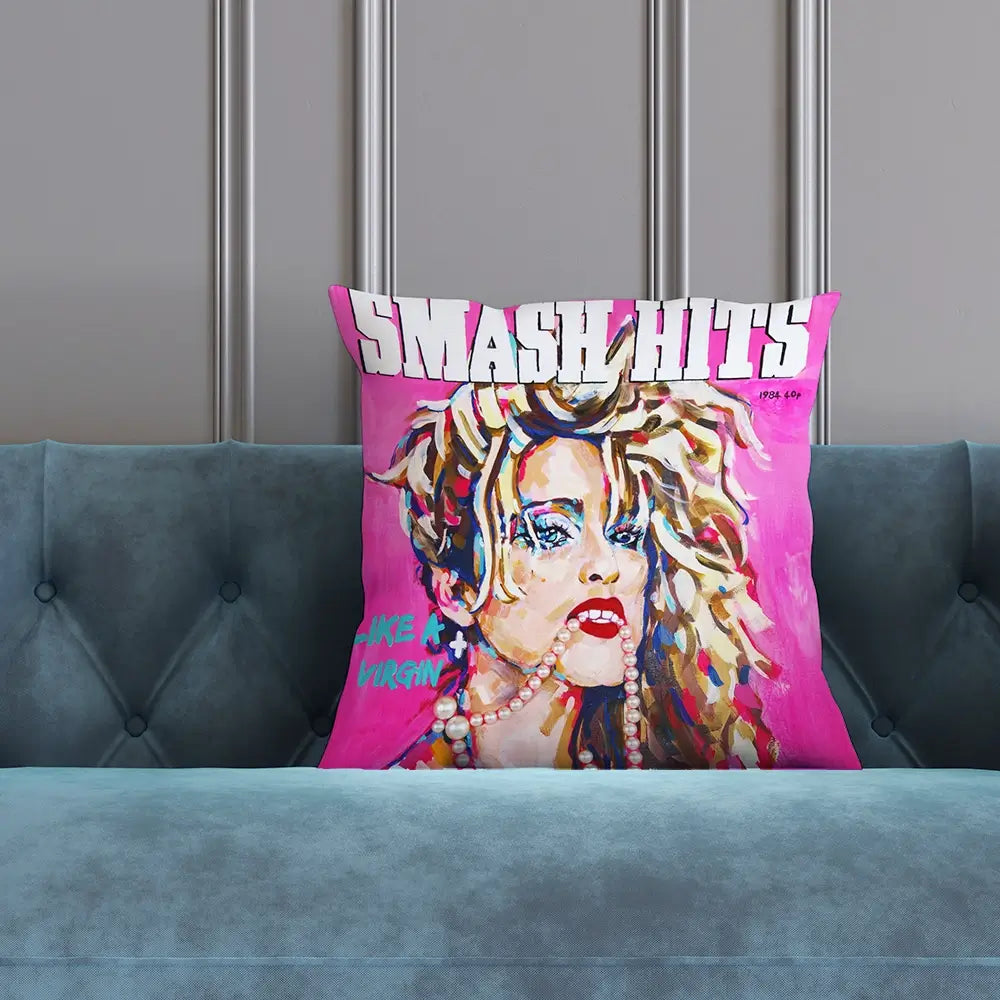 Madonna Smash Hits Cushion Madonna Smash Hits Cushion wall art product Juliet Stockton