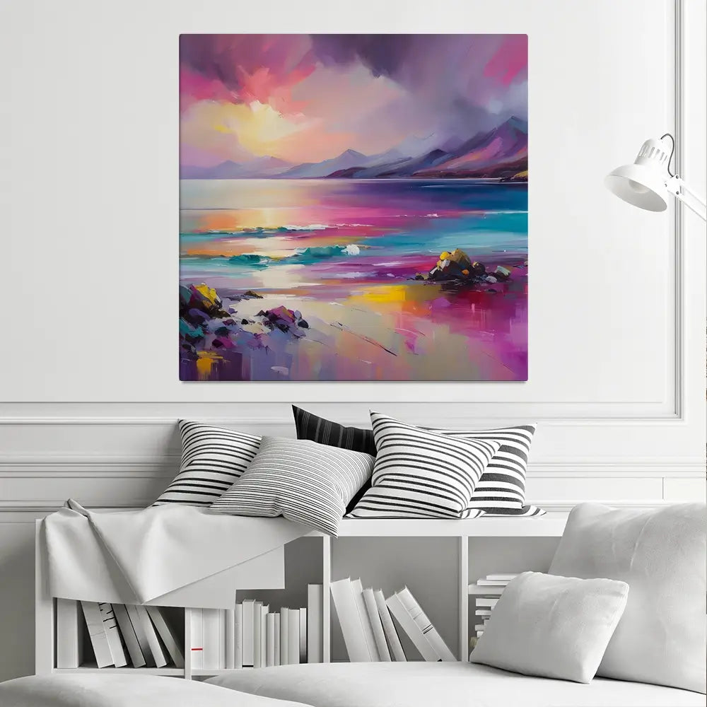 Magenta Skye Square Canvas Print Magenta Skye Square Canvas Print wall art product David Alexander Elder