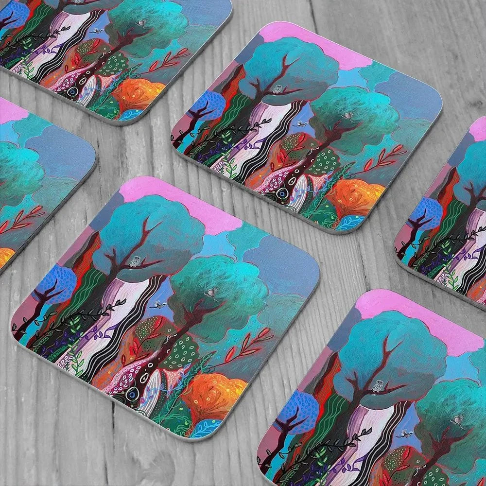 Magical Realms Coaster Set Magical Realms Coaster Set wall art product Laure Bury