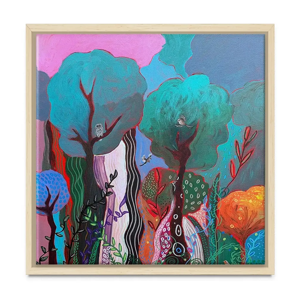 Magical Realms Square Canvas Print Magical Realms Square Canvas Print wall art product Laure Bury