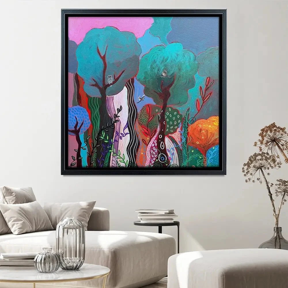 Magical Realms Square Canvas Print Magical Realms Square Canvas Print wall art product Laure Bury