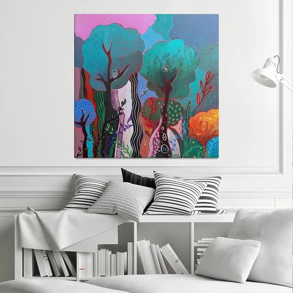 Magical Realms Square Canvas Print Magical Realms Square Canvas Print wall art product Laure Bury