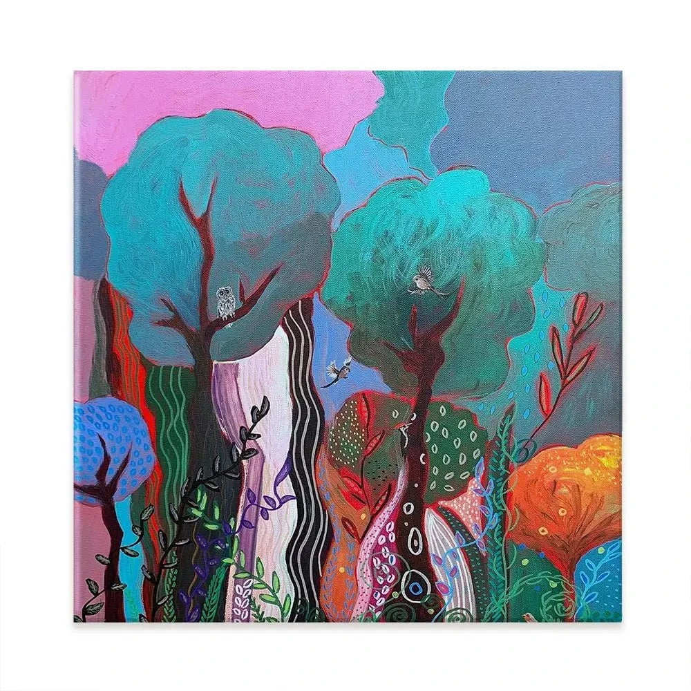 Magical Realms Square Canvas Print Magical Realms Square Canvas Print wall art product Laure Bury