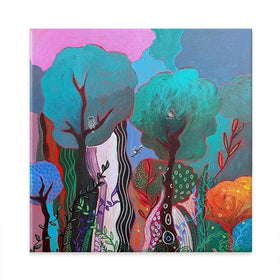 Magical Realms Square Canvas Print Magical Realms Square Canvas Print wall art product Laure Bury