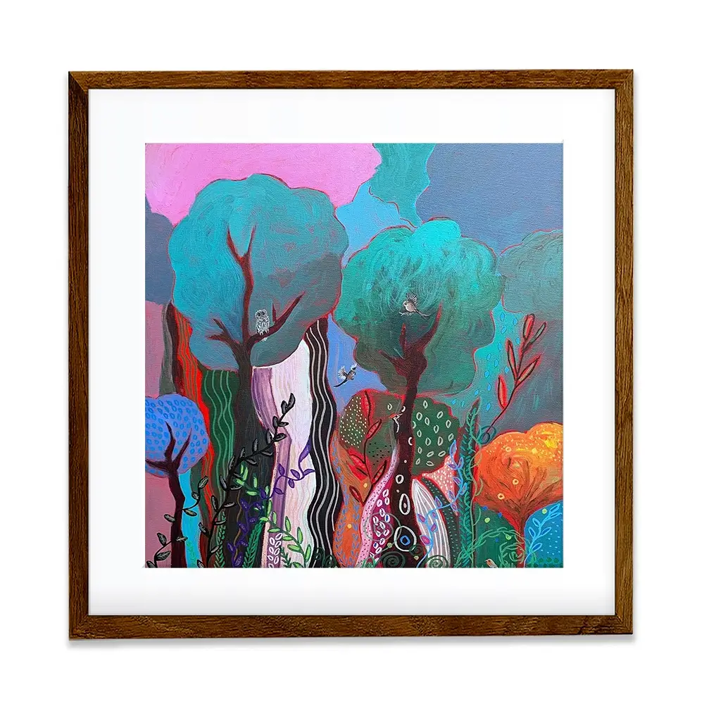 Magical Realms Square Framed Art Print Magical Realms Square Framed Art Print wall art product Laure Bury