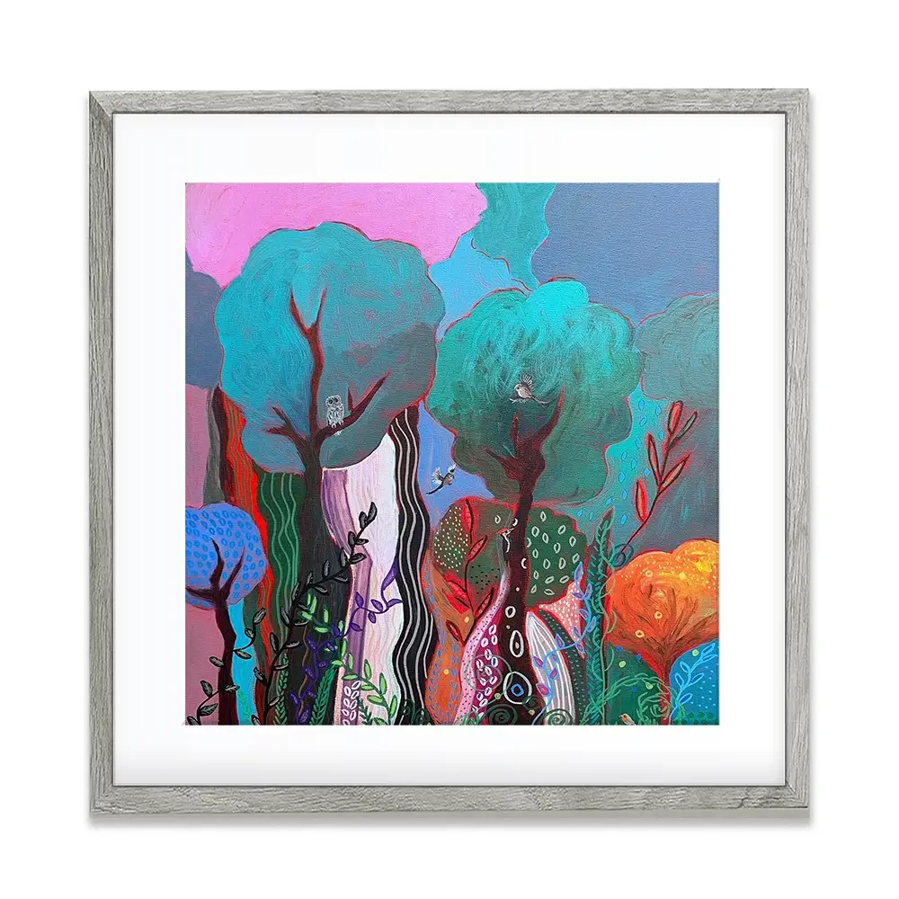 Magical Realms Square Framed Art Print Magical Realms Square Framed Art Print wall art product Laure Bury