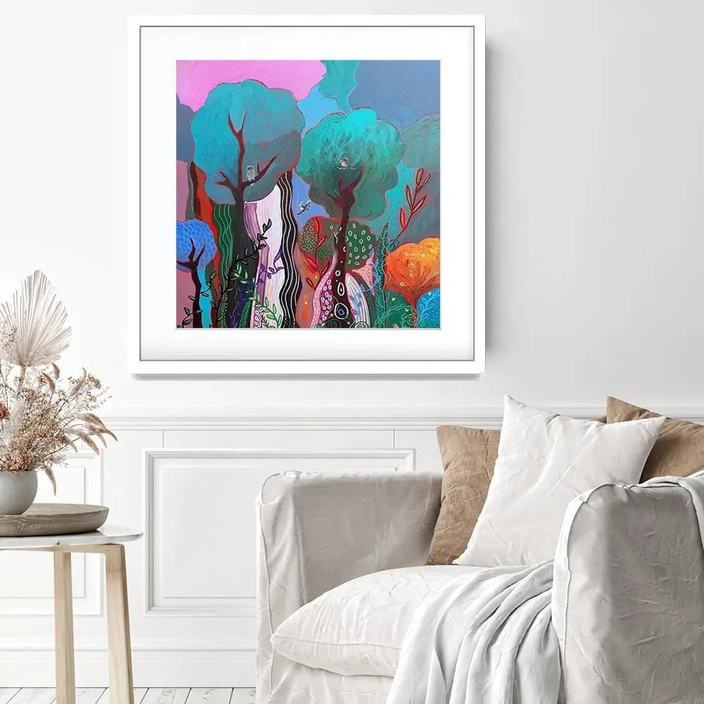 Magical Realms Square Framed Art Print Magical Realms Square Framed Art Print wall art product Laure Bury