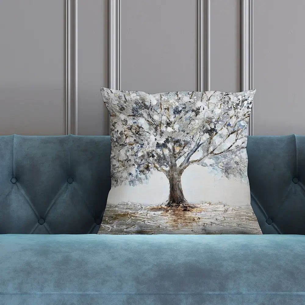 Magnificent Grey Tree Cushion Magnificent Grey Tree Cushion wall art product CHENYU ARTS / Shutterstock