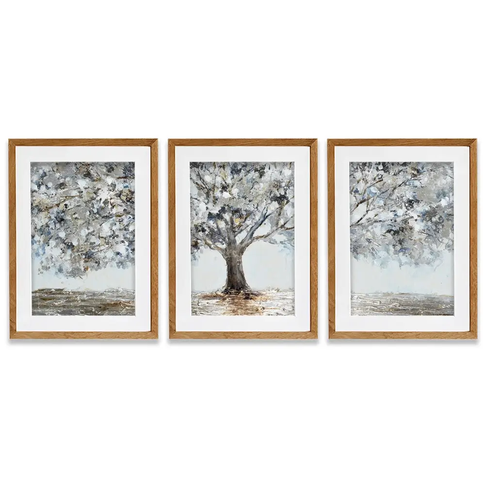 Magnificent Grey Tree Framed Art Print Trio Magnificent Grey Tree Framed Art Print Trio wall art product CHENYU ARTS / Shutterstock