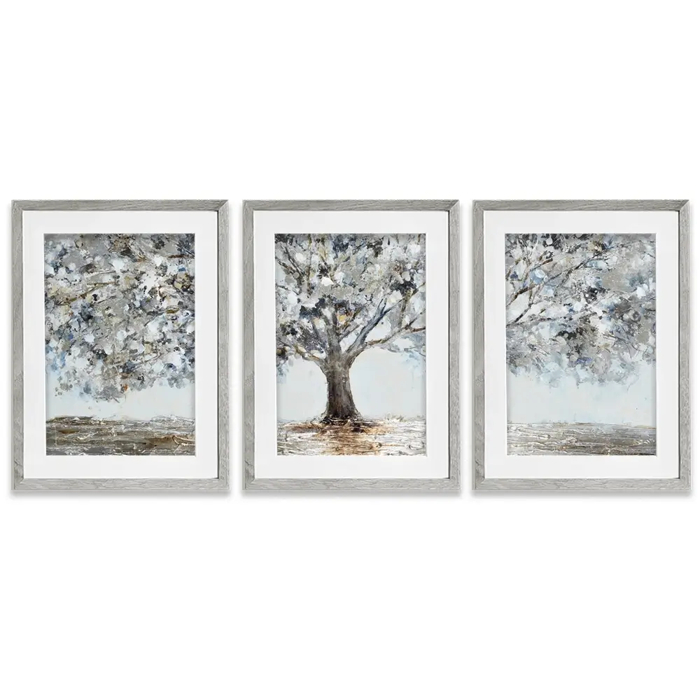 Magnificent Grey Tree Framed Art Print Trio Magnificent Grey Tree Framed Art Print Trio wall art product CHENYU ARTS / Shutterstock