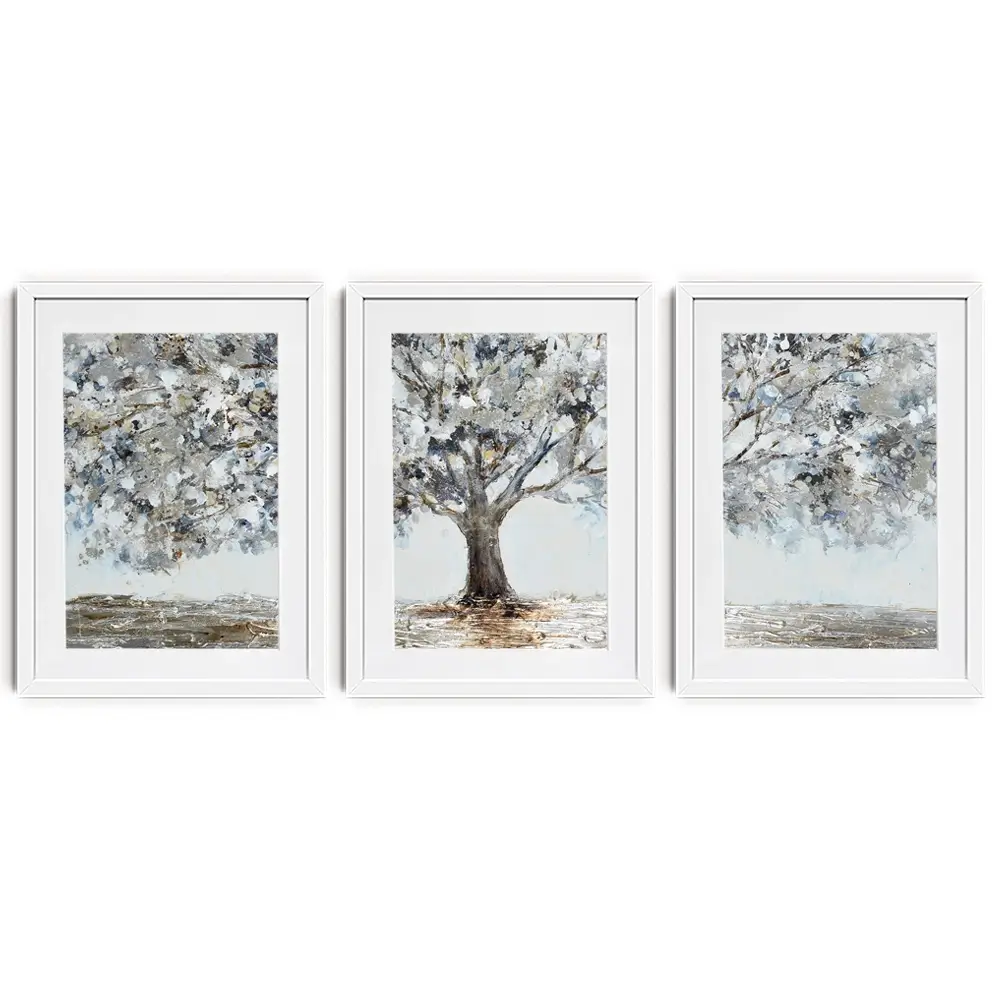 Magnificent Grey Tree Framed Art Print Trio Magnificent Grey Tree Framed Art Print Trio wall art product CHENYU ARTS / Shutterstock