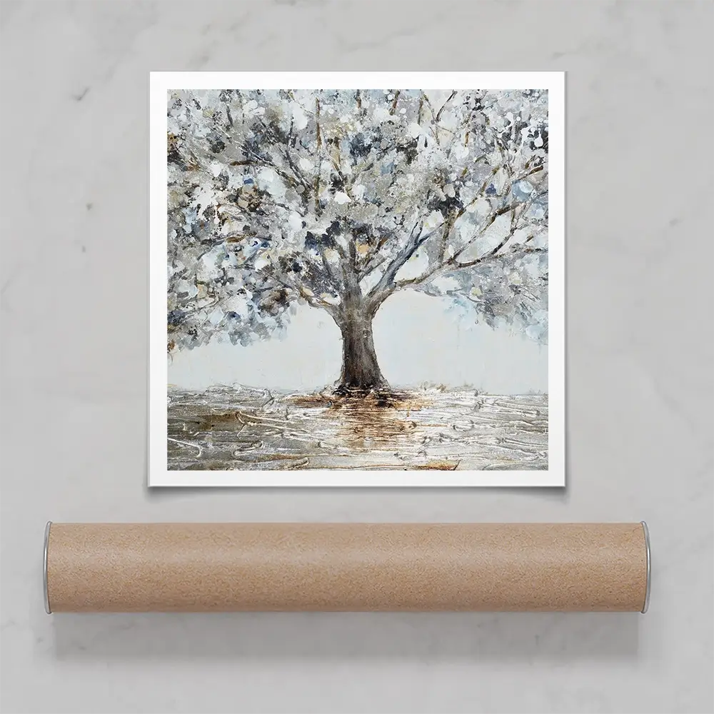 Magnificent Grey Tree Square Art Print Magnificent Grey Tree Square Art Print wall art product CHENYU ARTS / Shutterstock
