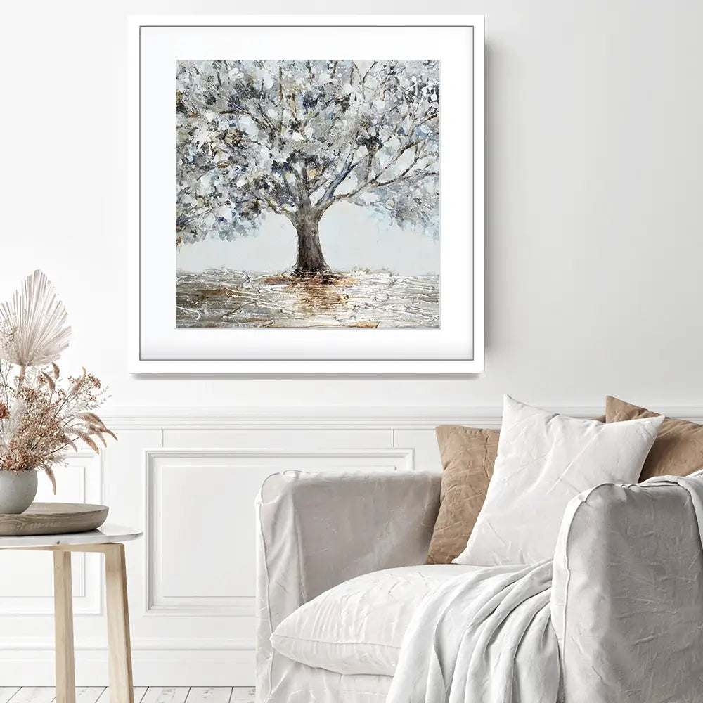 Magnificent Grey Tree Square Framed Art Print Magnificent Grey Tree Square Framed Art Print wall art product CHENYU ARTS / Shutterstock