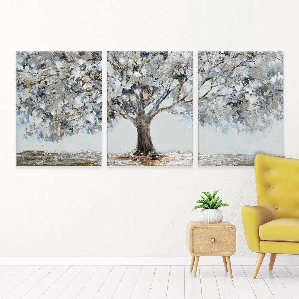 Magnificent Grey Tree Trio Canvas Print Magnificent Grey Tree Trio Canvas Print wall art product CHENYU ARTS / Shutterstock