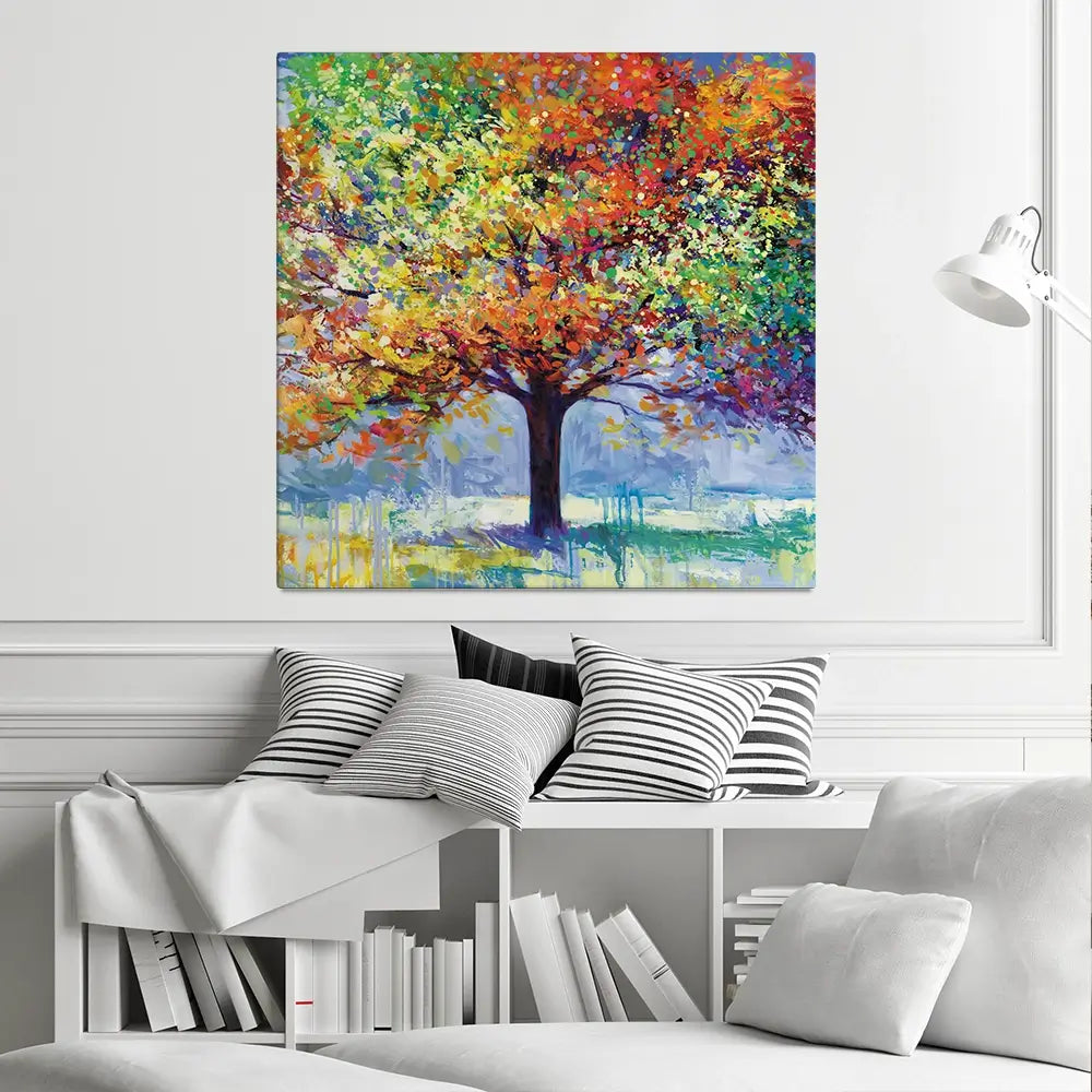 Magnificent Tree Square Canvas Print Magnificent Tree Square Canvas Print wall art product Leon Devenice