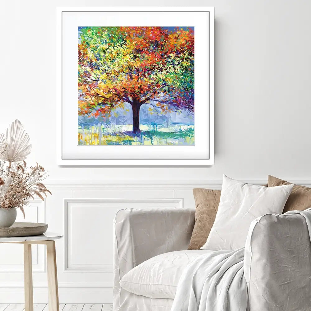Magnificent Tree Square Framed Art Print Magnificent Tree Square Framed Art Print wall art product Leon Devenice