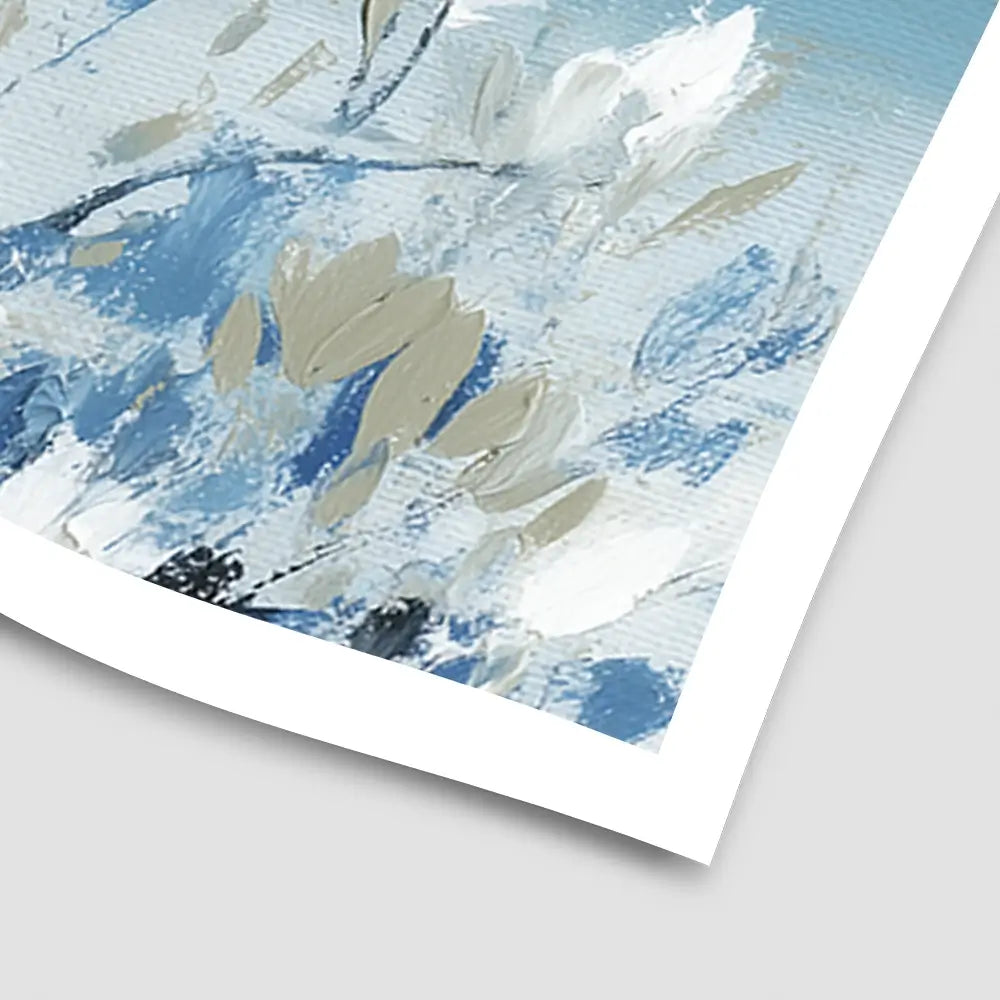 Magnolias Above Cobalt Water Art Print Magnolias Above Cobalt Water Art Print wall art product Chromatic Storm Studio