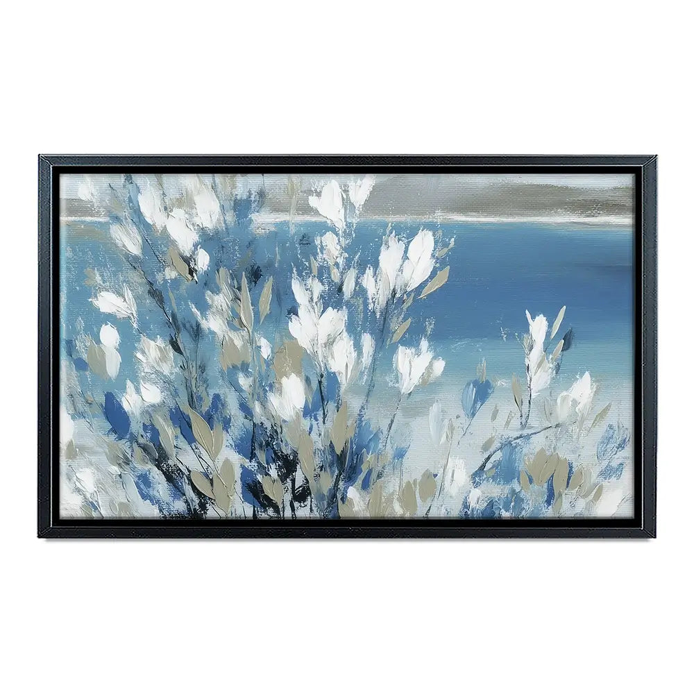Magnolias Above Cobalt Water Canvas Print Magnolias Above Cobalt Water Canvas Print wall art product Chromatic Storm Studio