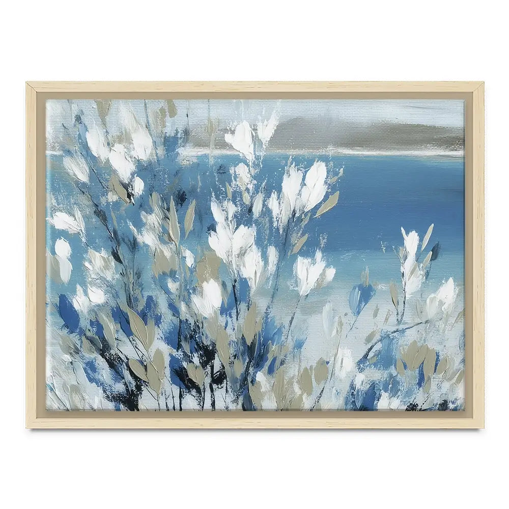 Magnolias Above Cobalt Water Canvas Print Magnolias Above Cobalt Water Canvas Print wall art product Chromatic Storm Studio
