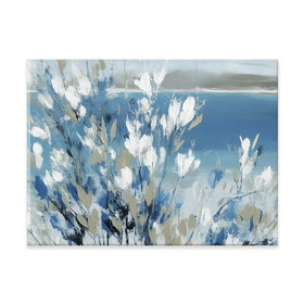 Magnolias Above Cobalt Water Canvas Print Magnolias Above Cobalt Water Canvas Print wall art product Chromatic Storm Studio