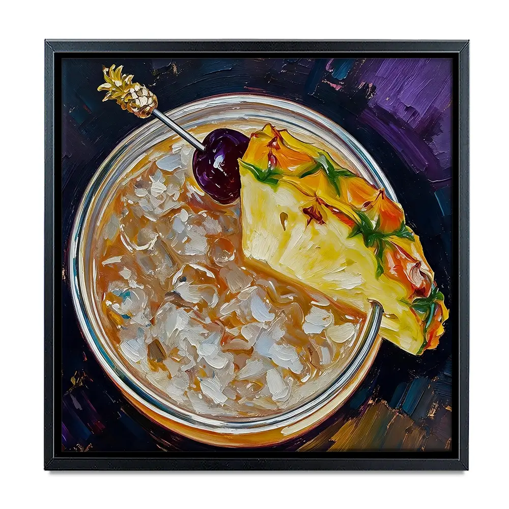 Mai Tai Cocktail Square Canvas Print Mai Tai Cocktail Square Canvas Print wall art product David Alexander Elder