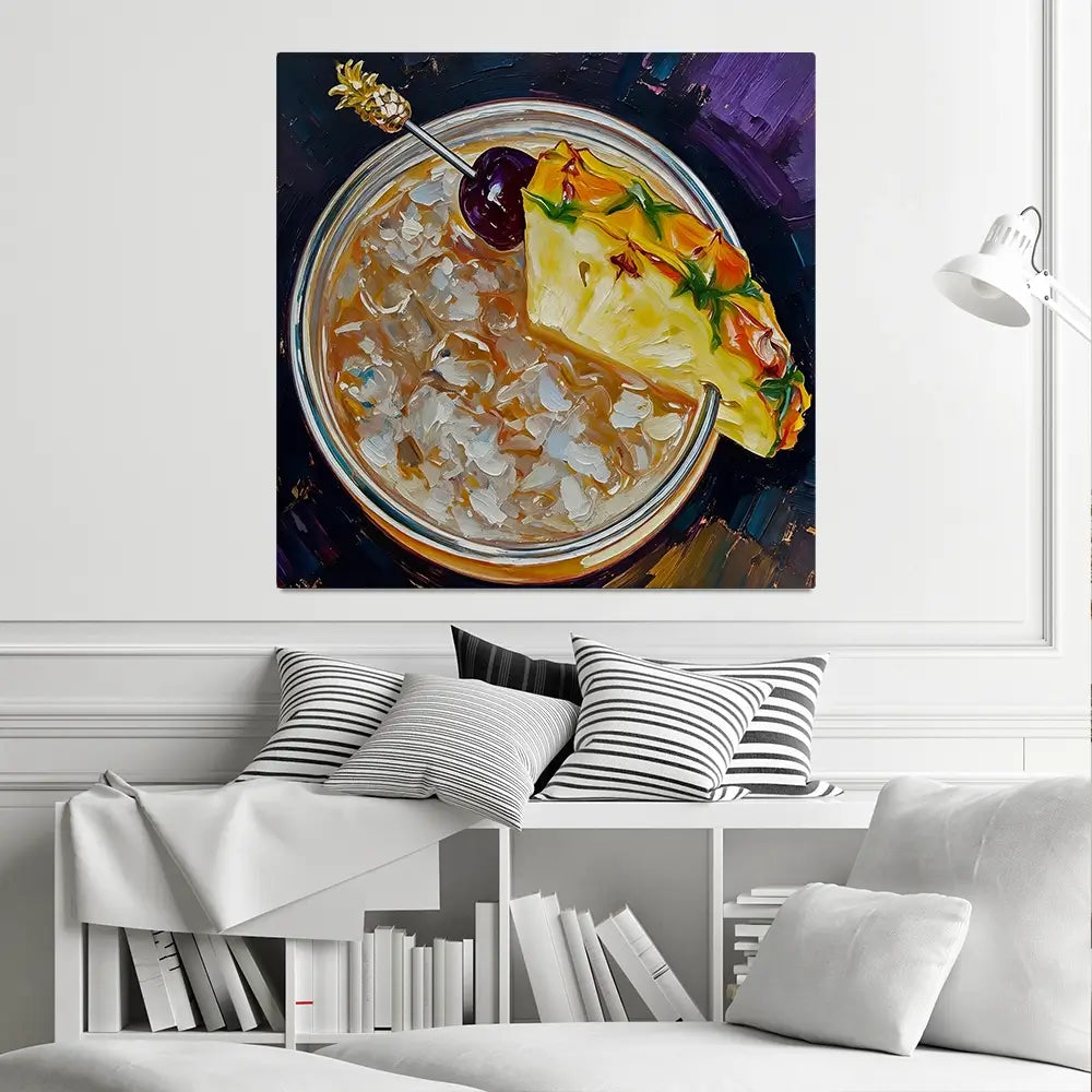 Mai Tai Cocktail Square Canvas Print Mai Tai Cocktail Square Canvas Print wall art product David Alexander Elder