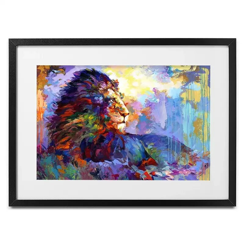 Majestic Lion Framed Art Print Majestic Lion Framed Art Print wall art product Leon Devenice