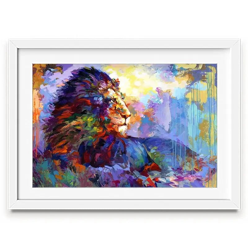 Majestic Lion Framed Art Print Majestic Lion Framed Art Print wall art product Leon Devenice