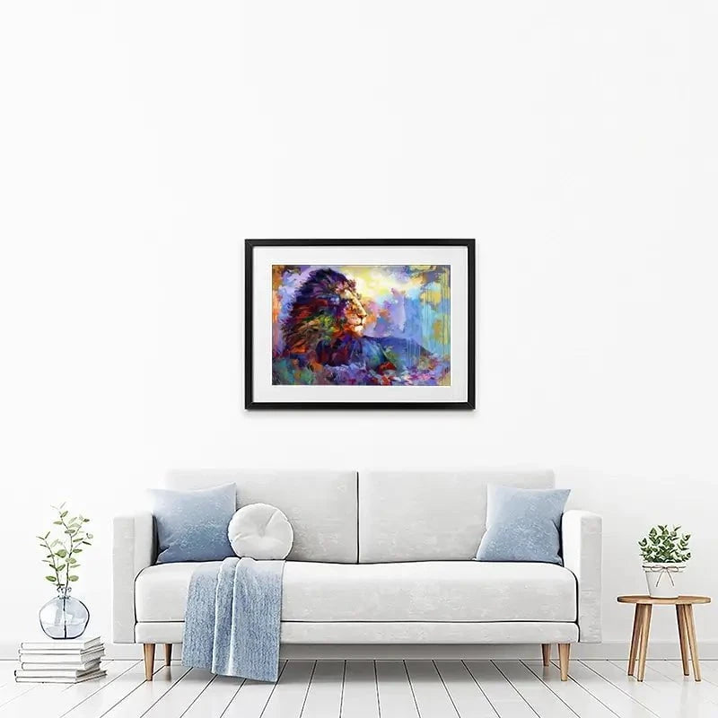 Majestic Lion Framed Art Print Majestic Lion Framed Art Print wall art product Leon Devenice