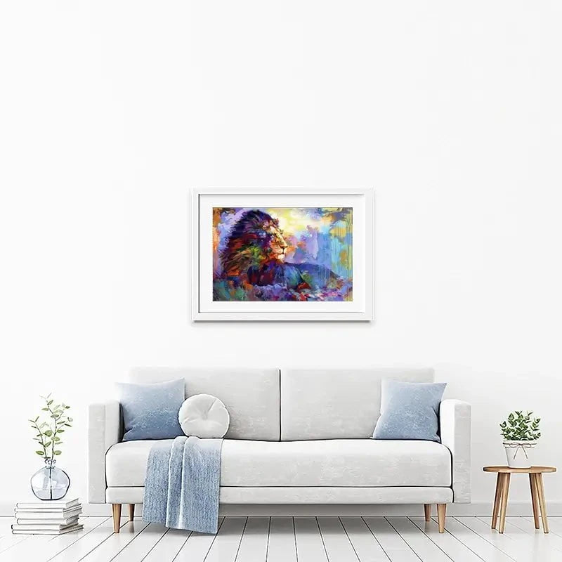 Majestic Lion Framed Art Print Majestic Lion Framed Art Print wall art product Leon Devenice