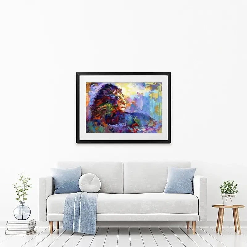 Majestic Lion Framed Art Print Majestic Lion Framed Art Print wall art product Leon Devenice